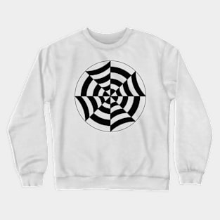 Geometric black and transparent circle spiral - relaxing pattern Crewneck Sweatshirt